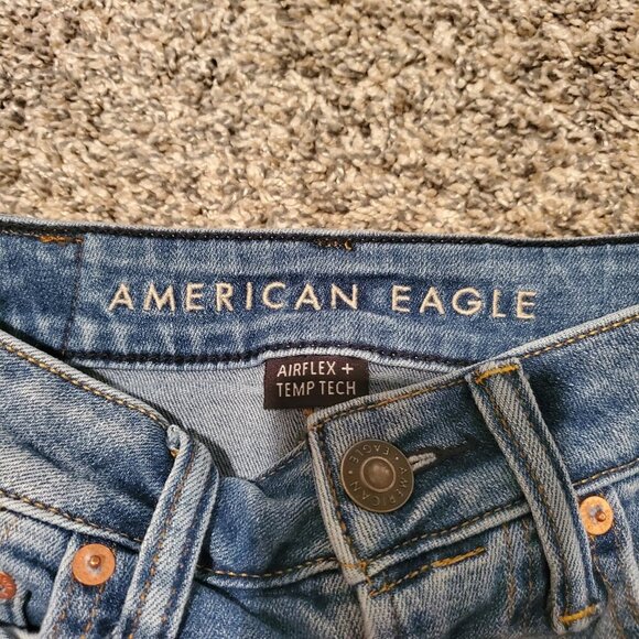 American Eagle Airflex Athletic Fit Straight Jeans Light Blue 26x28 - Picture 5 of 6